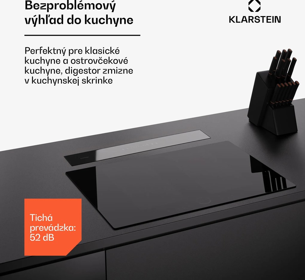 Klarstein Royal Flush Eco Slim 60, digestor, 60 cm, 713 m³/h, A
