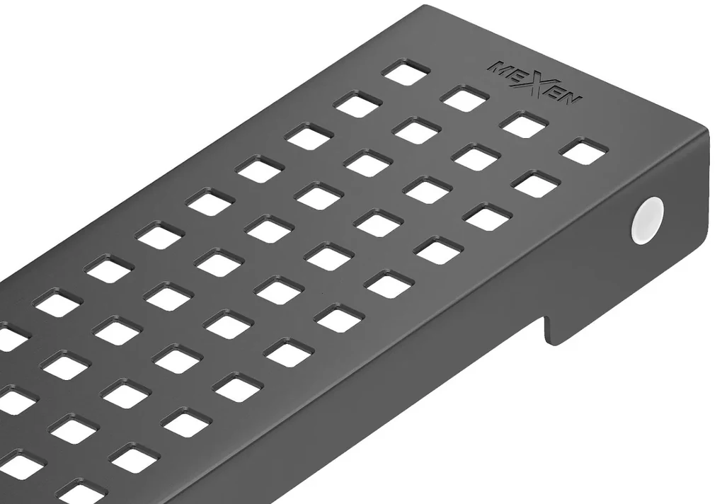 Odtokový sprchovací žľab SQUARES BLACK - čierny