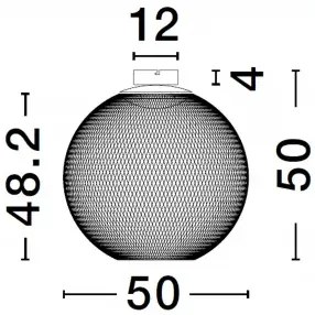 LED čierne moderné stropné svietidlo Kinetic 50