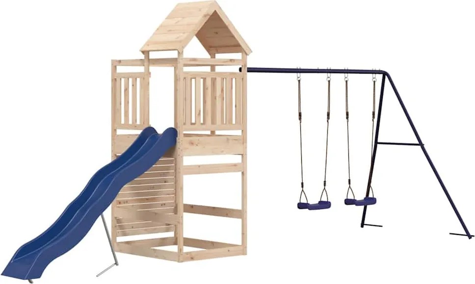 vidaXL Vonkajšia súprava na hranie masívna borovica
