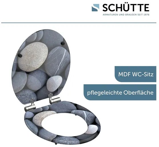 Schütte WC doska s pomalým spúšťaním (Šedé kamene)  (100335885)