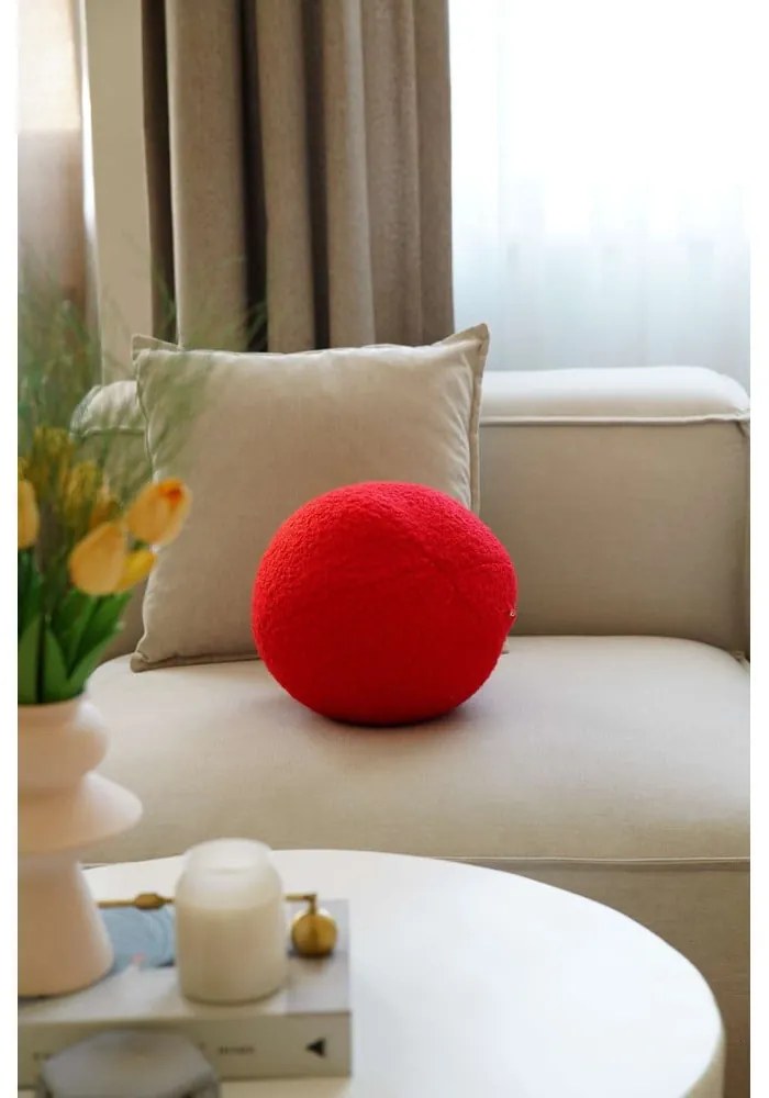 Dekoračný vankúš z materiálu buklé ø 25 cm Top – Mioli Decor