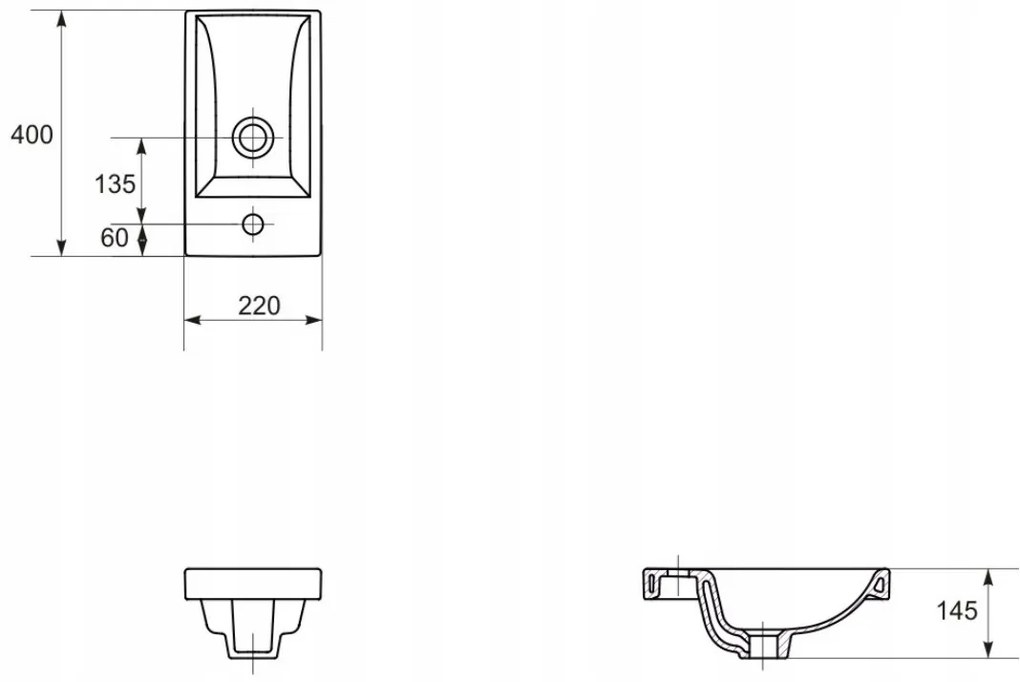 Cersanit Melar+Como, závesná skrinka + umývadlo 40cm, biela, S801-271