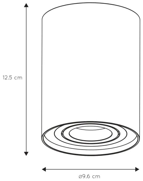Lucide 22952/01/02 - Bodové svietidlo TUBE 1xGU10/50W/230V zlatá
