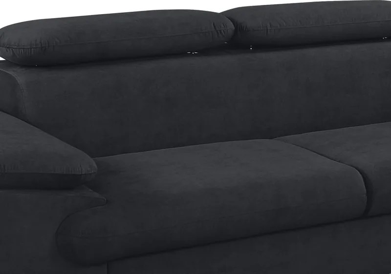 Rohová sedacia súprava Scala, antracitová šedá látka, pravý roh