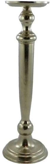 Strieborný kovový svietnik široký - Ø11 * 39cm