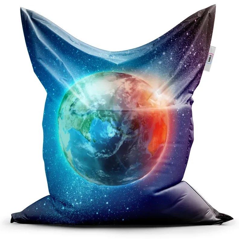 Sablio Sedací vak Zem vo Vesmíre - 150x100 cm