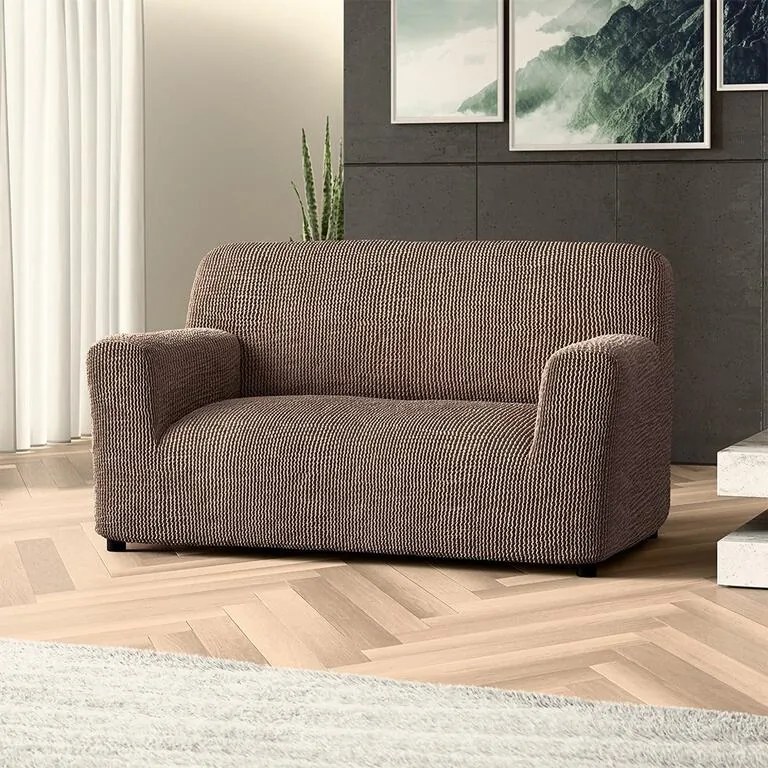 Bielastické poťahy COSTINA oriešková dvojkreslo (š. 120 - 160 cm)