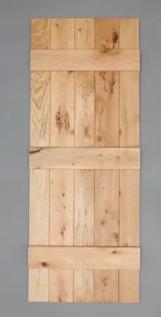 Otváracie dvere Barn door 3 vodorovná prkná 60cm, 198cm, hladký, surové drevo bez farby a laku, nie, nie