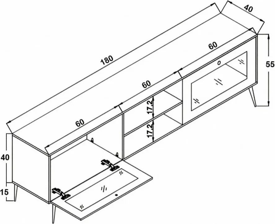 Stojan na televízor Hazeran Oak
