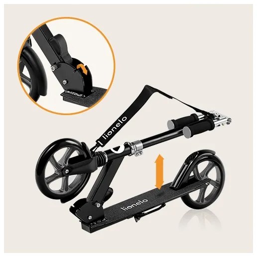 Lionelo - Detská kolobežka LUCA čierna