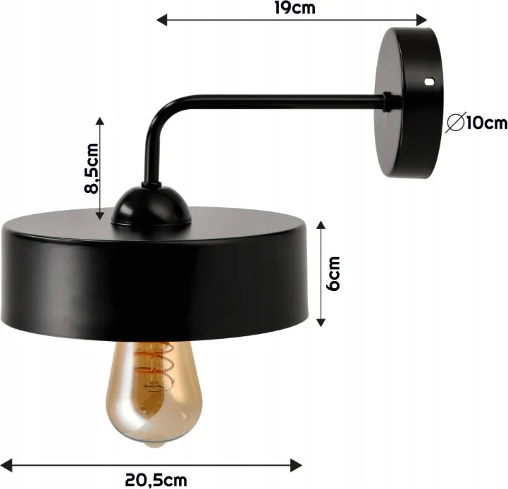 Nástenná lampa E27 LOFT edison