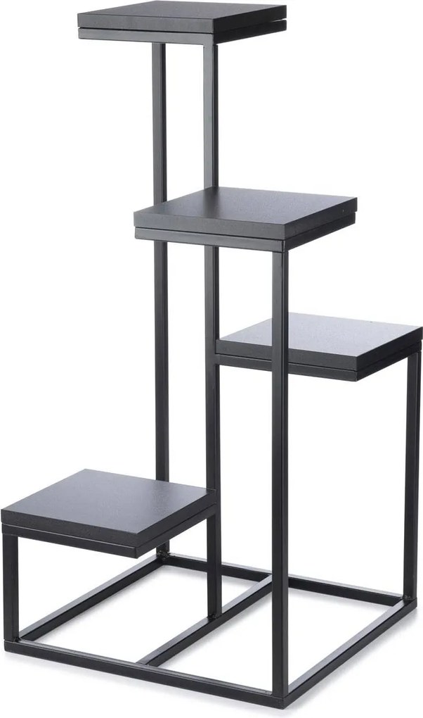 STOJAN NA KVETINÁČ KASKADA 79X40X40 CM ČIERNA