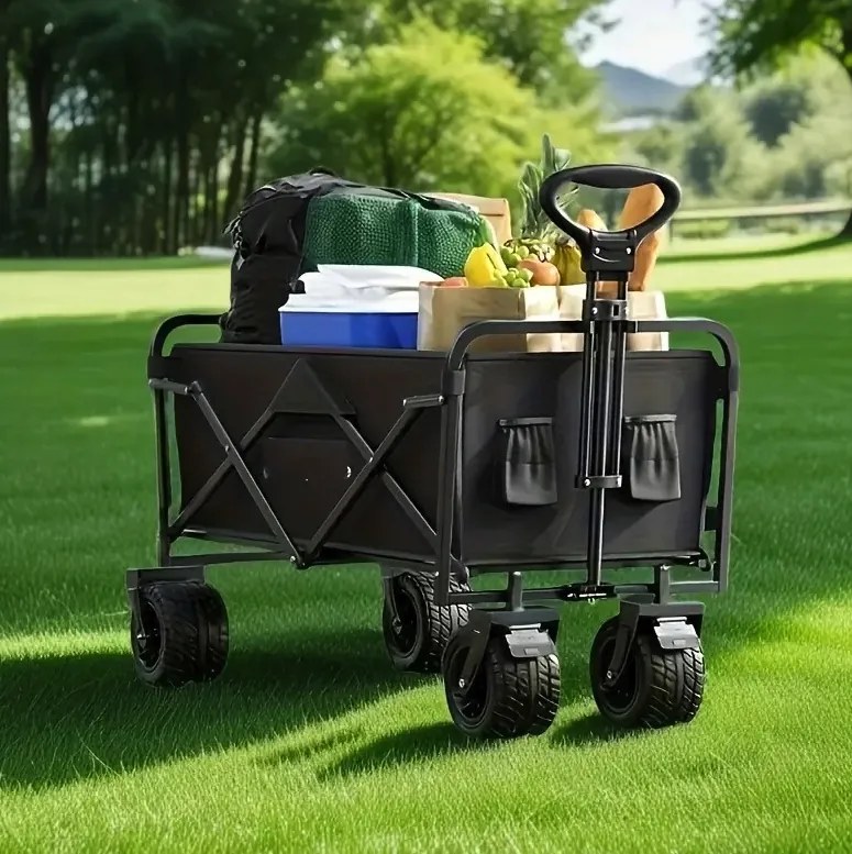 Skladací prepravný vozík - premium 150 L sivá