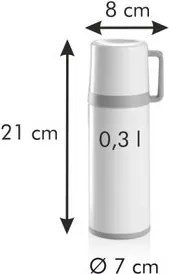 Tescoma Termoska s hrnčekom CONSTANT CREAM 0,3 l, nerez , 0,3 l