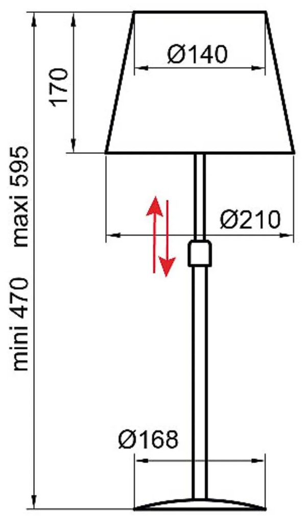 Aluminor Store stolová lampa, čierna/biela