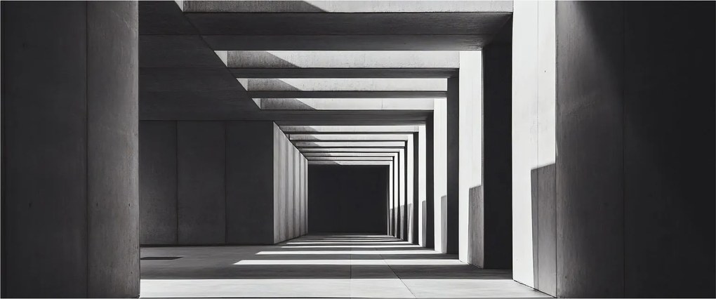 Obraz - Štvorcový tunel (120x50 cm)