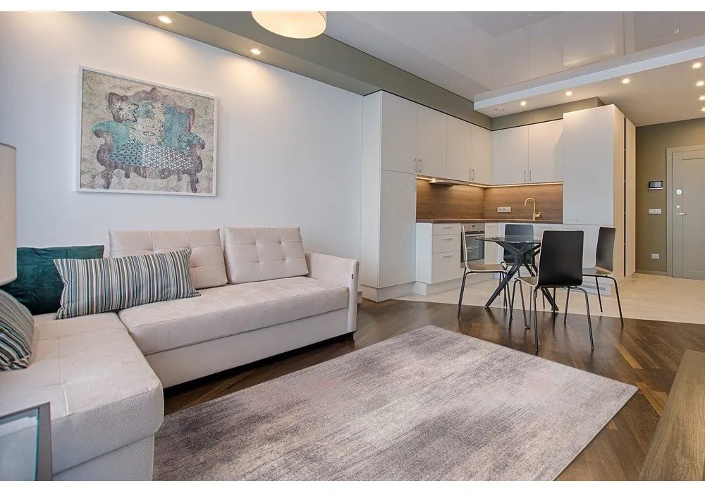 Ružovo-sivý vlnený koberec 133x180 cm Calvi rose – Agnella