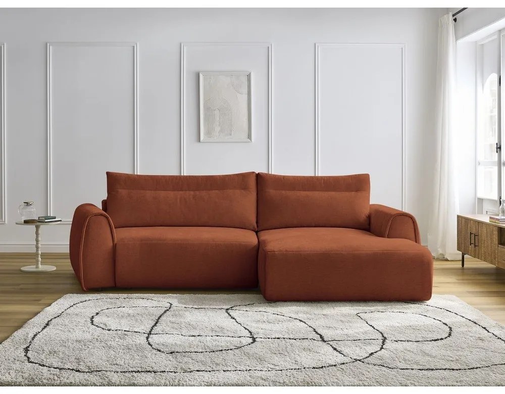 Oranžová rohová pohovka Aden – Bobochic Paris