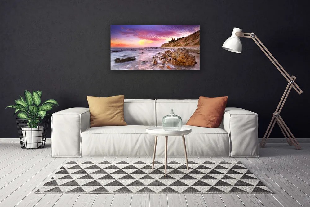 Obraz na plátne More kamene krajina 125x50 cm