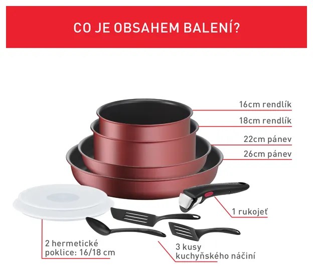 Sada riadu Tefal Ingenio Daily Chef ON L3989502 10 ks (rozbalené)