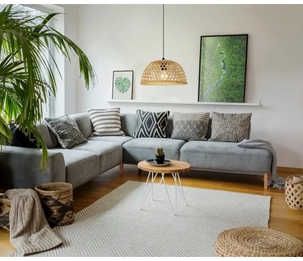 Eglo 55695 - Luster na lanku CLAVERDON 1xE27/40W/230V pr. 37 cm béžová