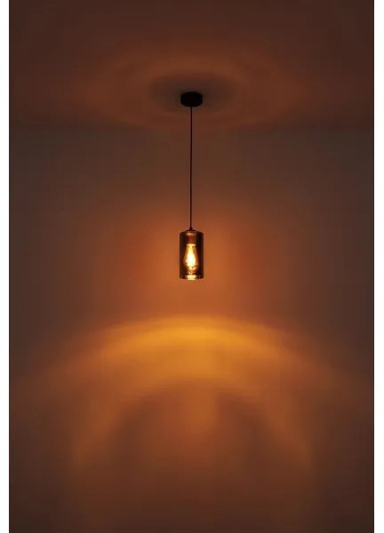 Globo 21002H - Luster na lanku OLLY 1xE27/25W/230V pr. 11 cm čierna