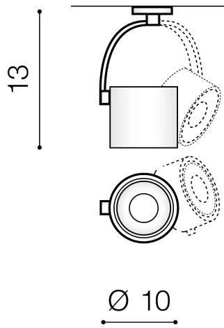 Moderné bodové svietidlo Bross arm biele