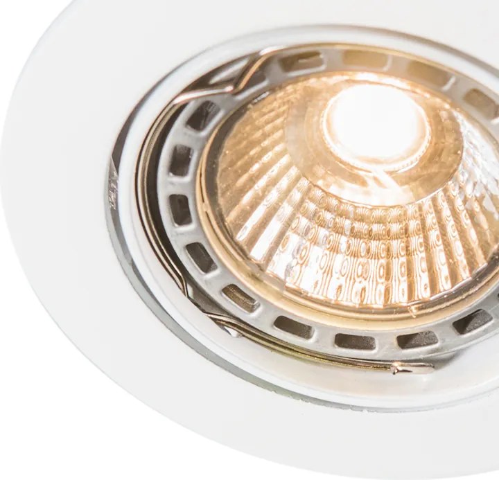 Sada 6 moderných zapustených bodových svetiel biela naklápacia GU10 50mm - Edu