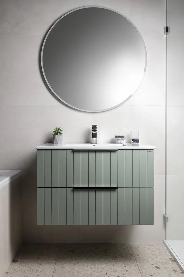 Sapho Sapho, CIRASA umývadlová skrinka s dvojitým umývadlom 121x66x46cm, verde strip, CR121-4444S-21