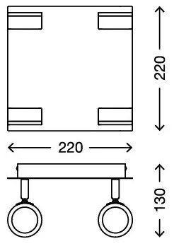 Briloner 2212-048 - LED Kúpeľňové bodové svietidlo SURF 4xLED/4,5W/230V