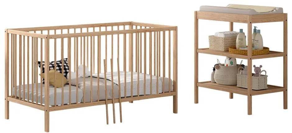 Súprava detského nábytku z bukového dreva 2 ks Dino – Vipack