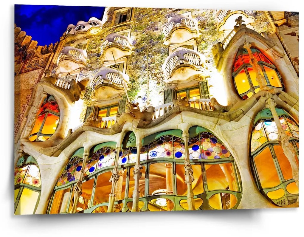 Sablio Obraz Barcelona Gaudi Casa Batllo 1 - 150x110 cm