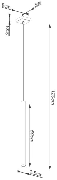 Sollux SL.1271 - Luster na lanku PASTELO 1xG9/8W/230V betón