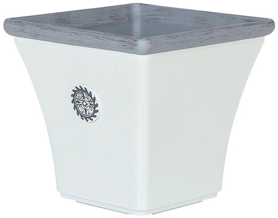 Kvetináč ESTANCIA 39x43x43 cm (keramika) (biela). Vlastná spoľahlivá doprava až k Vám domov. 1018929
