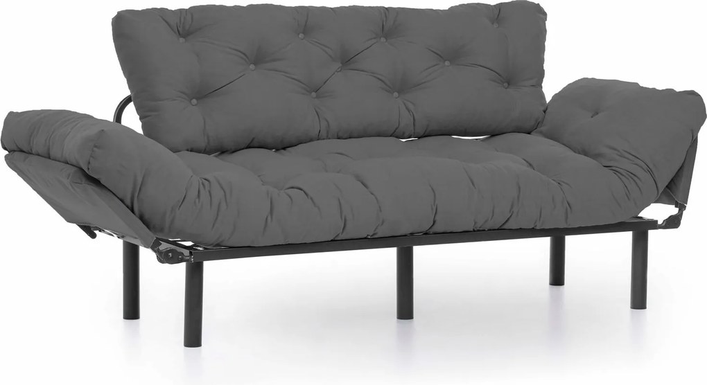 Třímístná rozkládací pohovka Nitta 185 cm šedá