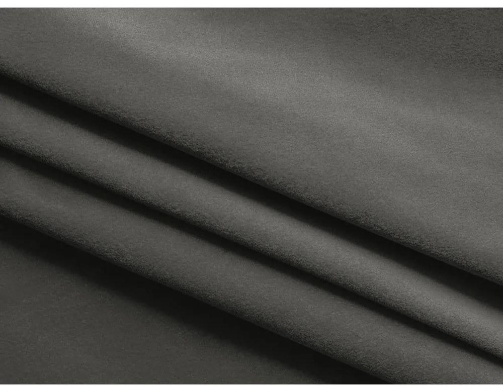 Tmavosivá zamatová podnožka Kapua – Makamii