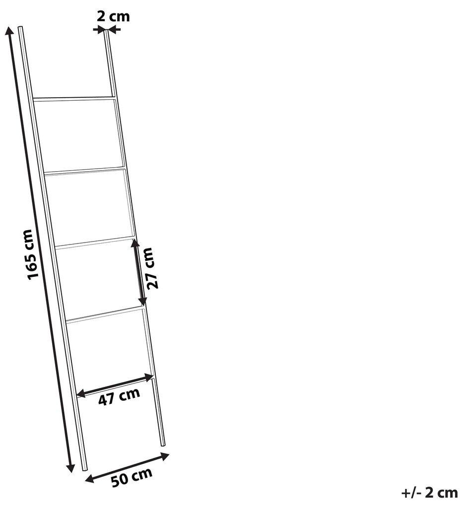 Stojan na uteráky 50 x 165 cm čierny ARIBIBI Beliani