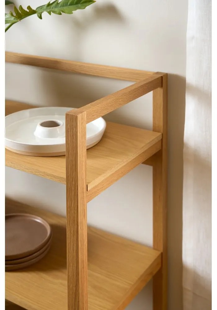 Knižnica v dekore duba v prírodnej farbe 80x93x40 cm Ludza – Actona