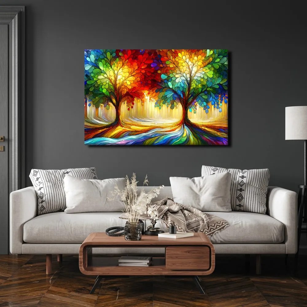 Obraz farebný strom života v lese