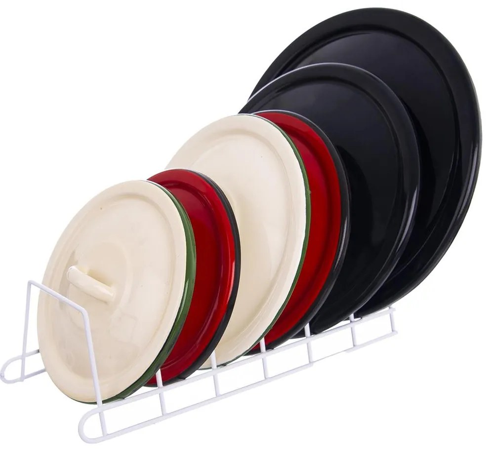 Orion Držiak, stojan na pokrievky do zásuvky – 6 pozícií, biely