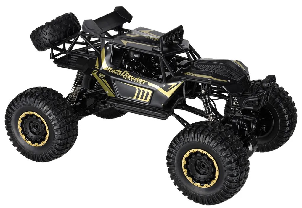KIK RC Rock Crawler auto na diaľkové ovládanie 1:8, 4x4, čierne
