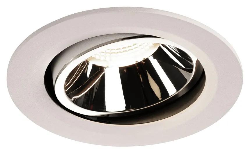 Stropné svietidlo SLV NUMINOS® MOVE DL L vnitřní LED zápustné stropné svietidlo biela/chrom 4000 K 20° otočné a výkyvné 1003687