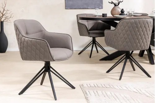 Stolička 45862 Euphoria Taupe kožená - otočná  - Komfort-nábytok