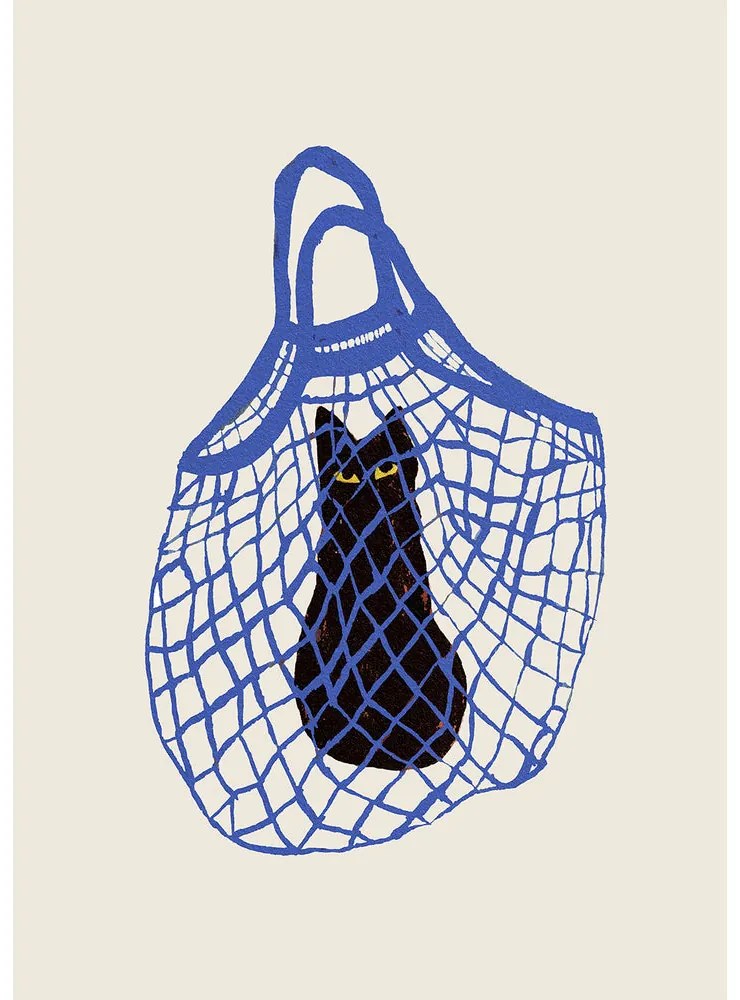 The Poster Club Plagát The Cats in the bag by Chloe Purpero Johnson 50x70