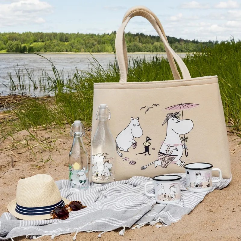 Sklenená fľaša Moomin Fun in the water 0,5l