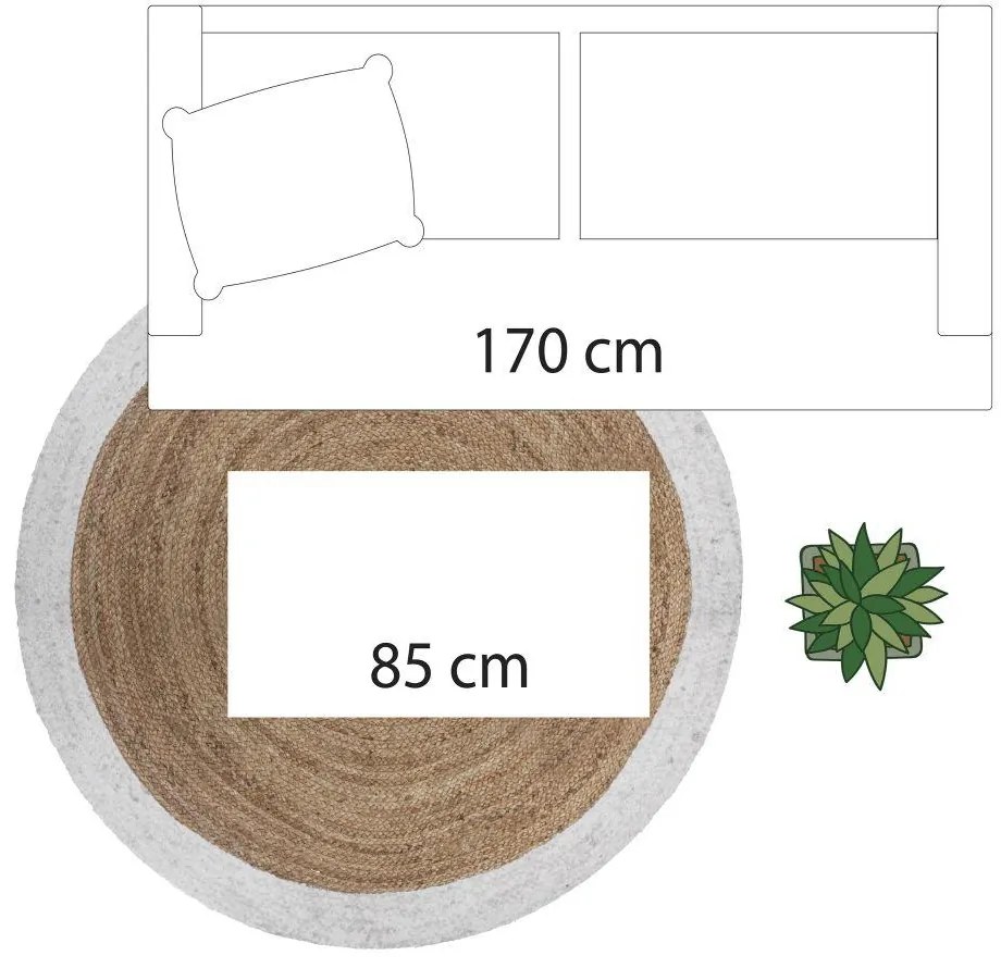 ATMOSPHERA Koberec Imogen, (fi) 120 cm, hnedá/biela