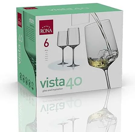 Rona Poháre na víno VISTA 400 ml, 6 ks
