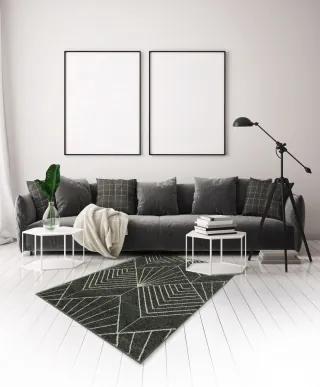Koberce Breno Kusový koberec PORTLAND 58/RT4E, sivá, viacfarebná,133 x 190 cm