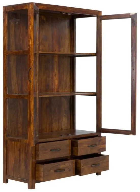 furniture-nabytek.cz - Masivní vitrína Palison z palisandru, lakovaná, tmavě hnědá